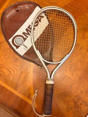 Vintage Omega Esprit Aluminum Racquetball Racquet with Leather Cover